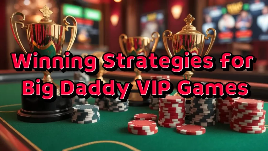 illustration text 'Winning Strategies for Big Daddy VIP Games'